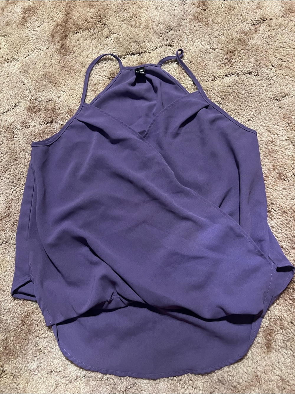 SHEIN Purple Surplice Spaghetti Strap Cami
